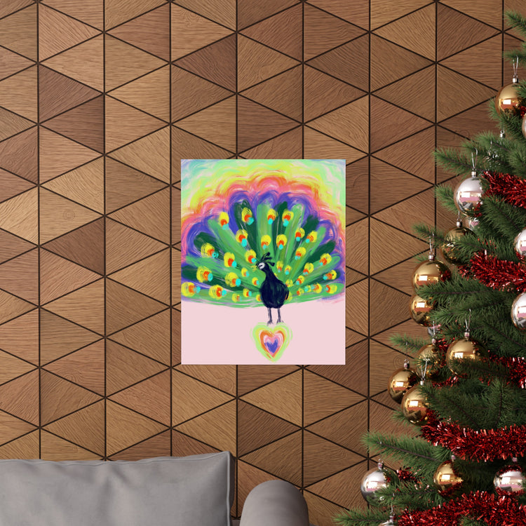 Proud Peacock vertical poster