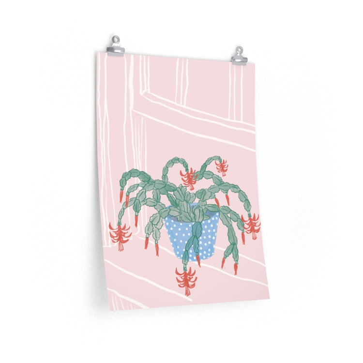 Christmas Cactus vertical poster