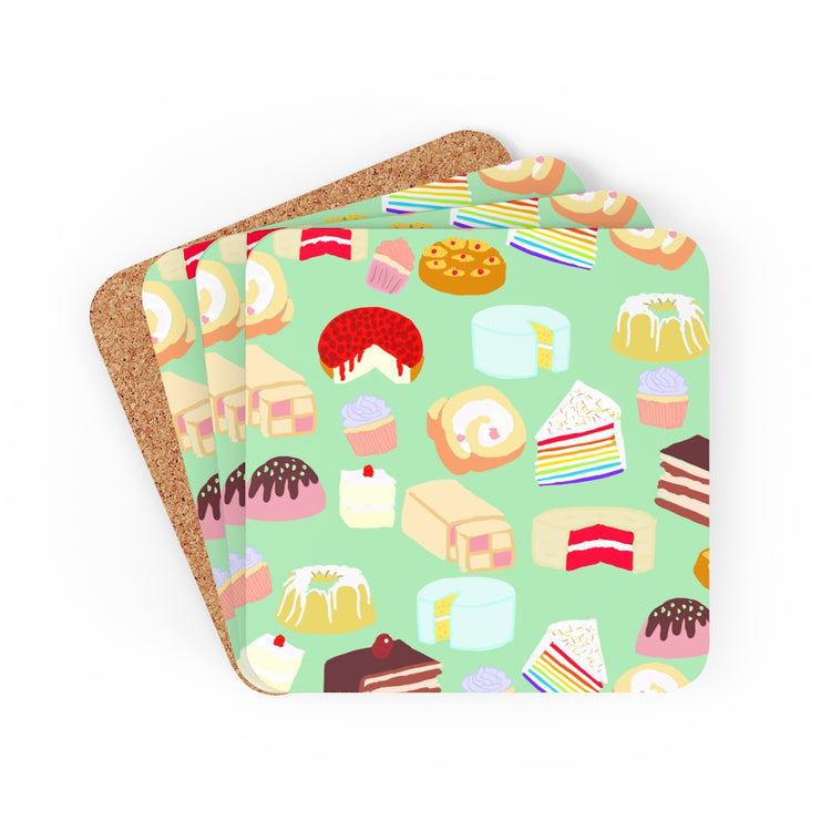 Cake For Days Corkwood Coaster Set