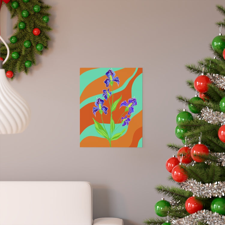 Groovy Iris vertical poster