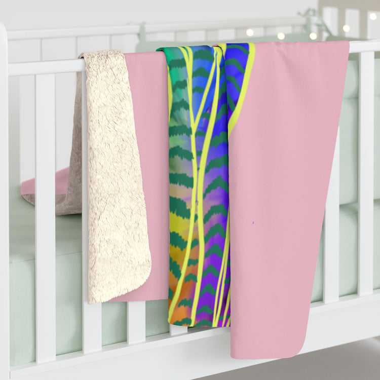 Sarah's Snake Plant Sherpa Fleece Blanket