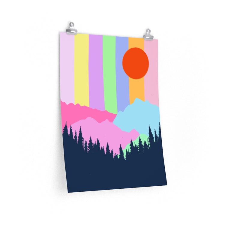 BC Mountains vertical poster
