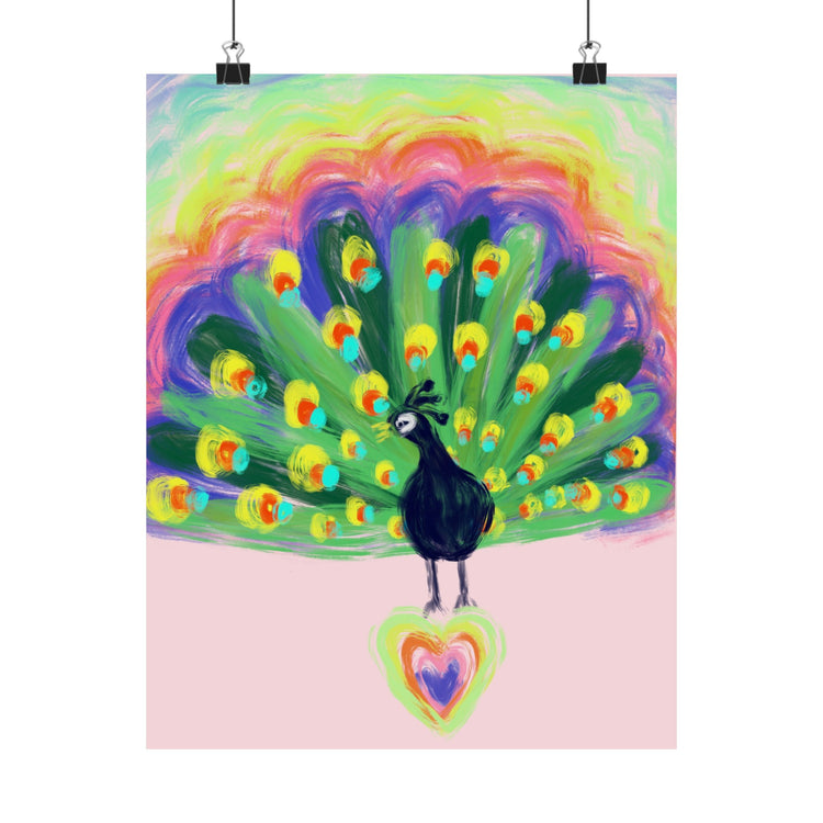 Proud Peacock vertical poster