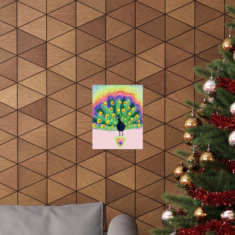 Proud Peacock vertical poster