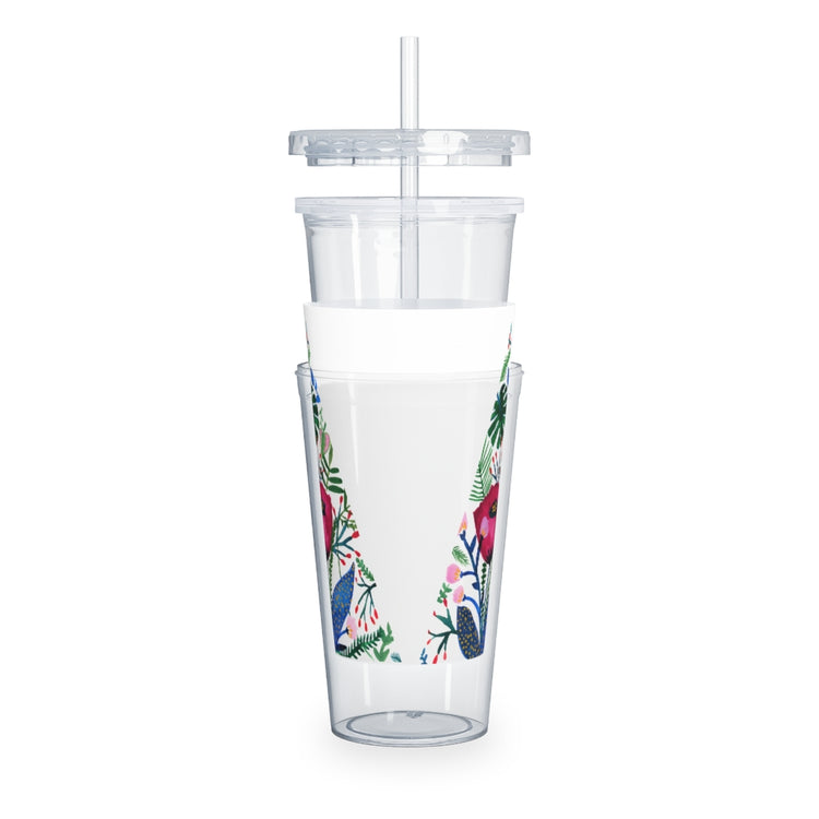 Inside The Mind of a Botantist Plastic Tumbler with Straw