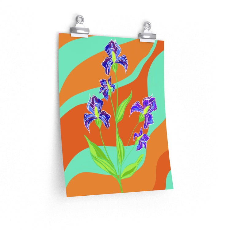 Groovy Iris vertical poster