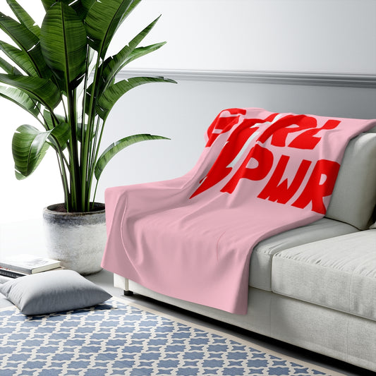 Girl PWR Sherpa Fleece Blanket