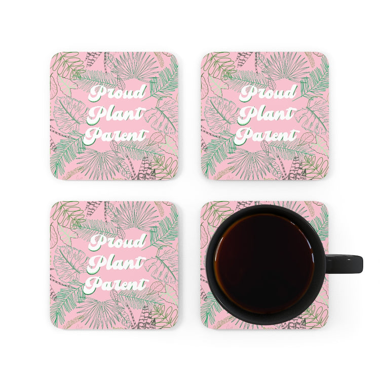 Proud Plant Parent Corkwood Coaster Set
