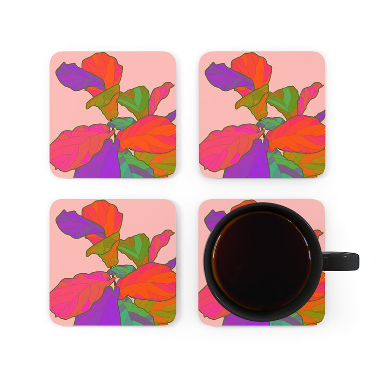 Funky Fiddle Corkwood Coaster Set