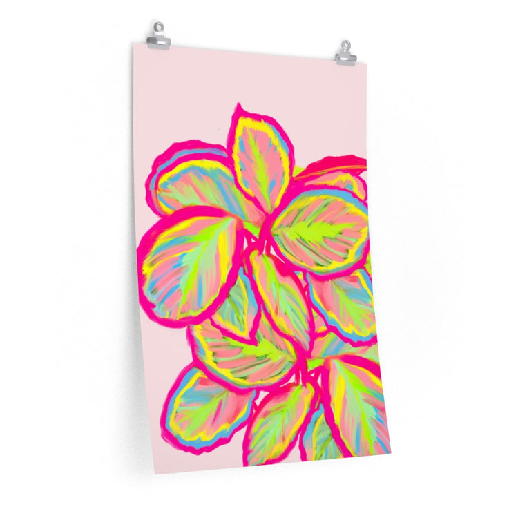 Colourful Calathea vertical poster