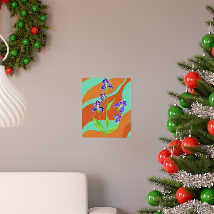 Groovy Iris vertical poster