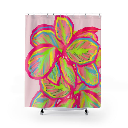 Colourful Calathea Shower Curtain