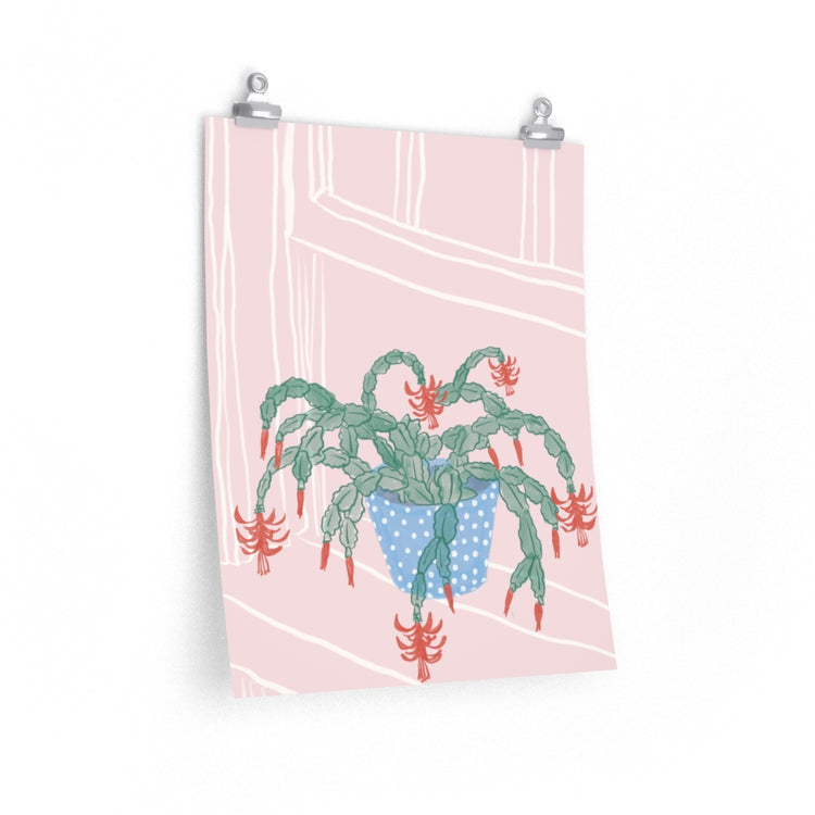 Christmas Cactus vertical poster