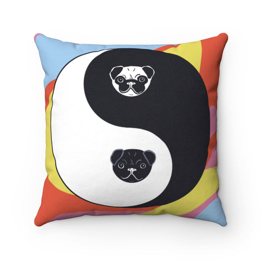 Yin Yang Pancakes Square Pillow