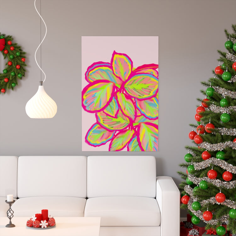 Colourful Calathea vertical poster