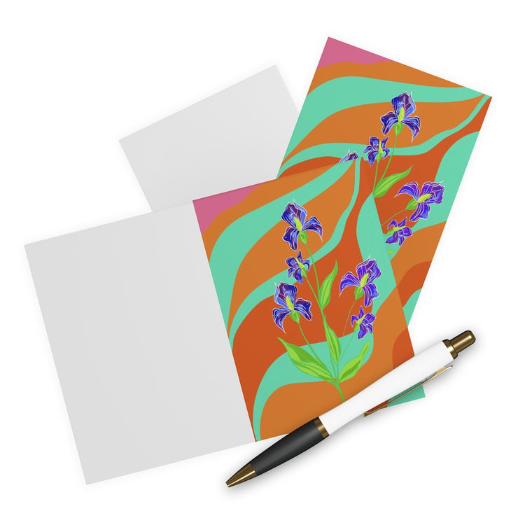 Groovy Iris Greeting Cards (5 Pack)