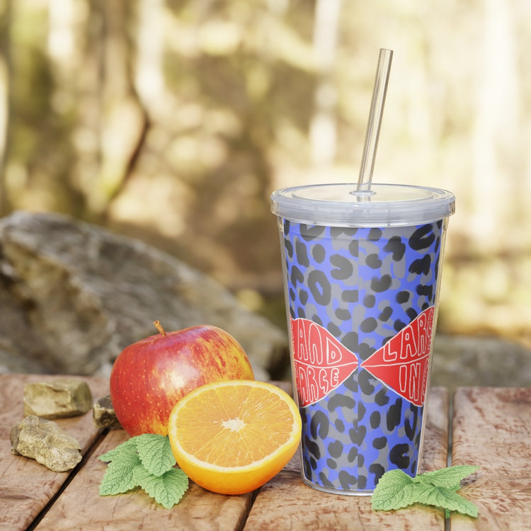 Large and In Charge Plastic Tumbler with Straw