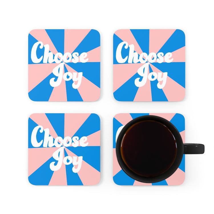 Choose Joy Corkwood Coaster Set