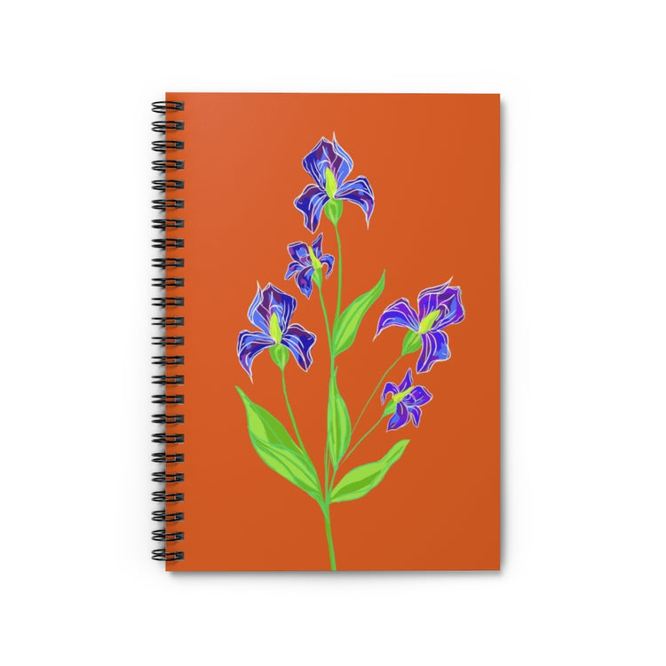 Orange Iris Spiral Notebook