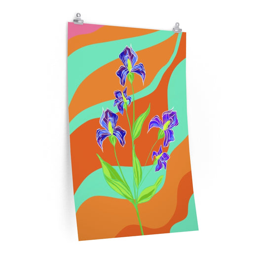 Groovy Iris vertical poster