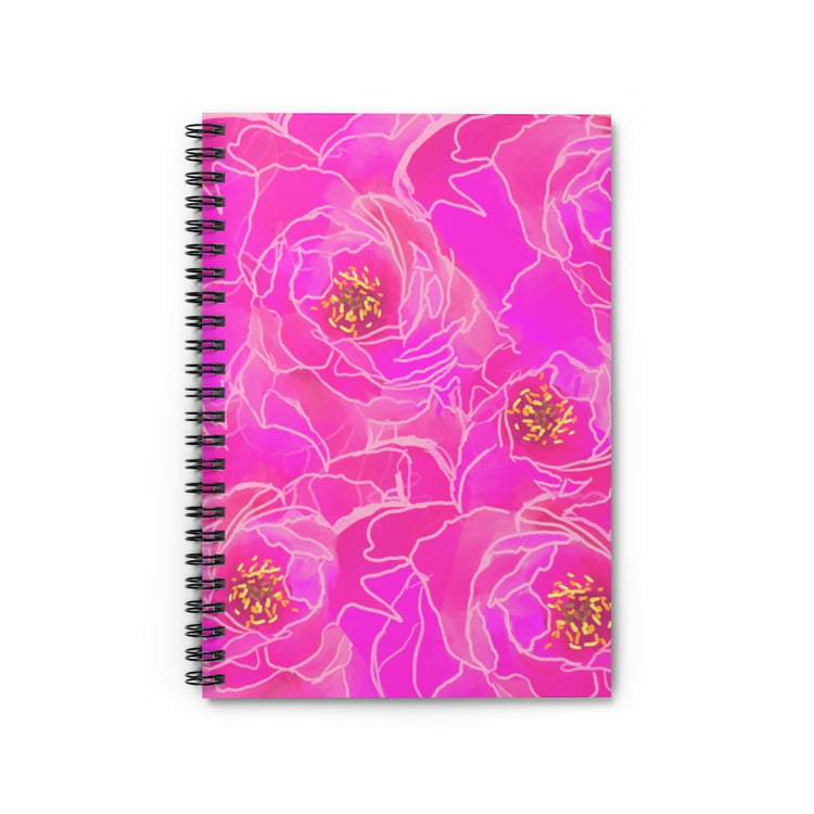 Pink Peonies Spiral Notebook