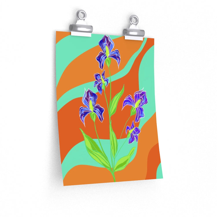 Groovy Iris vertical poster
