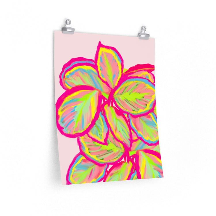 Colourful Calathea vertical poster
