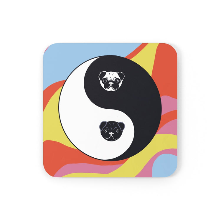 Yin Yang Pancakes Corkwood Coaster Set