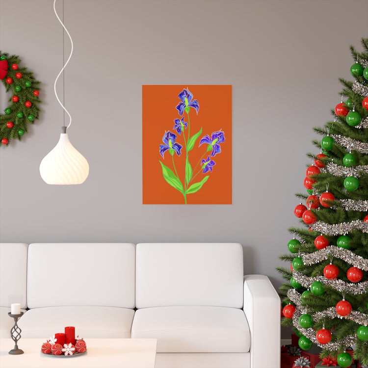 Orange Iris vertical poster
