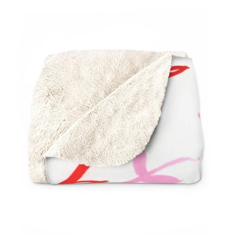 With Love Sherpa Fleece Blanket