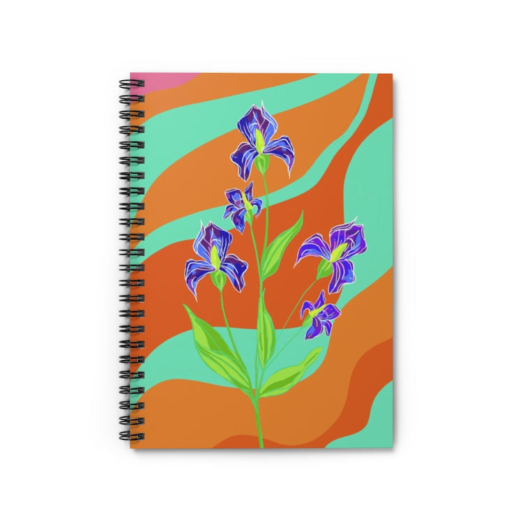 Groovy Iris Spiral Notebook