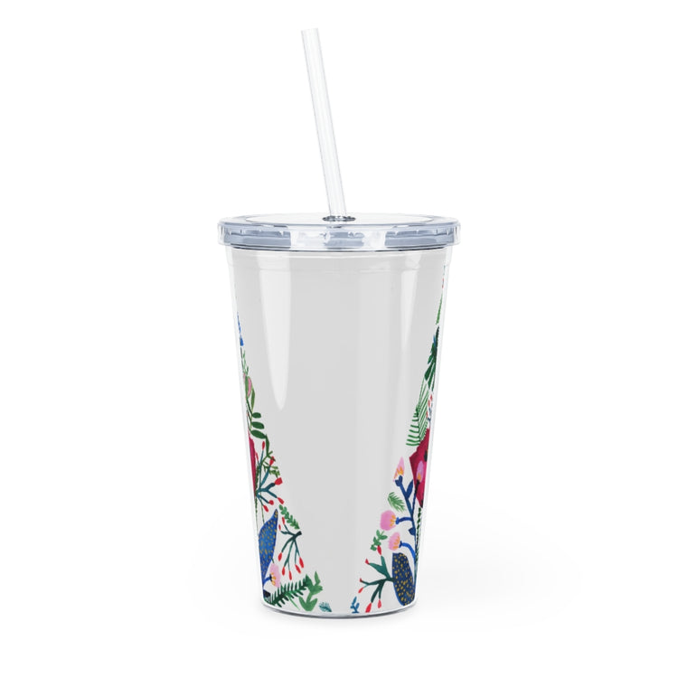 Inside The Mind of a Botantist Plastic Tumbler with Straw