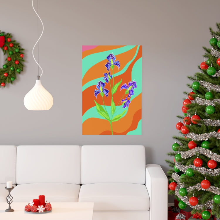 Groovy Iris vertical poster