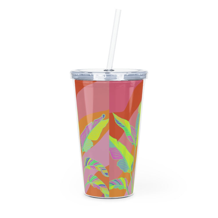 Banana Rave Plastic Tumbler with Straw