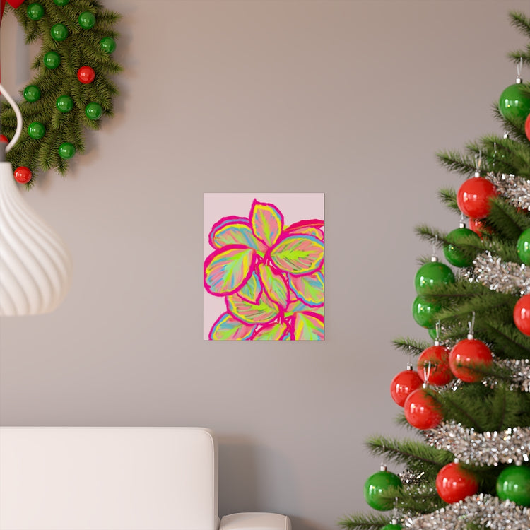 Colourful Calathea vertical poster