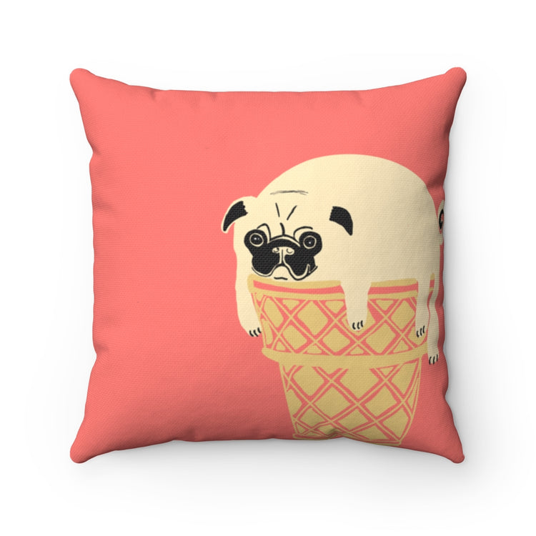 Pancakes and Ice cream Square Pillow
