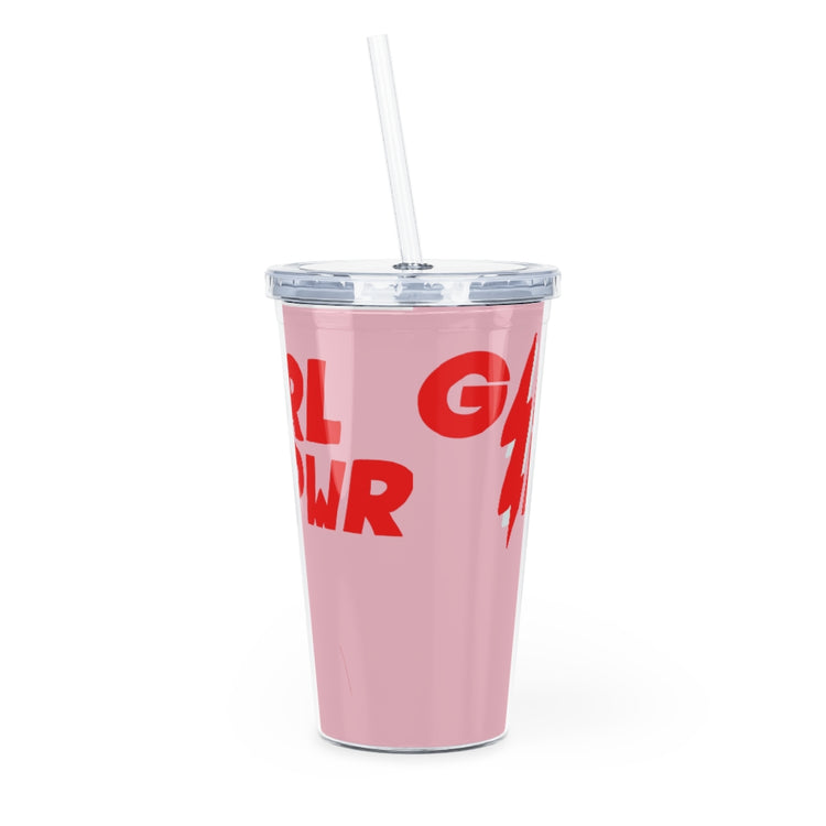 Girl PWR Plastic Tumbler with Straw