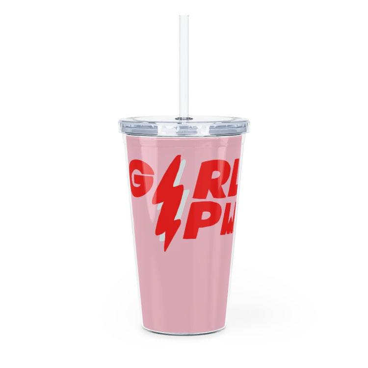 Girl PWR Plastic Tumbler with Straw