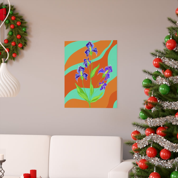 Groovy Iris vertical poster