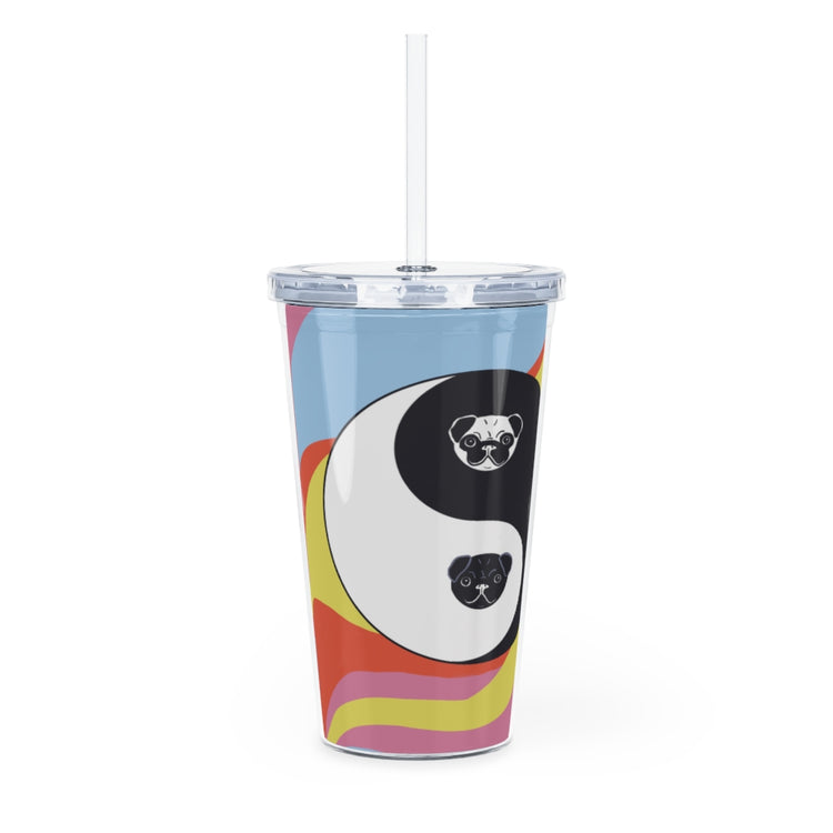 Yin Yang Pancakes Plastic Tumbler with Straw