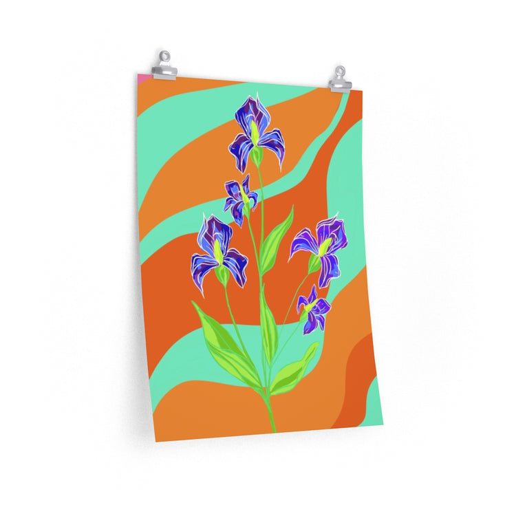 Groovy Iris vertical poster