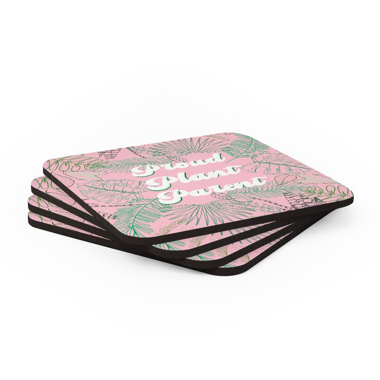 Proud Plant Parent Corkwood Coaster Set
