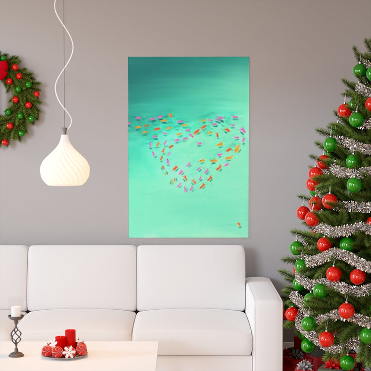 Fish Love vertical poster