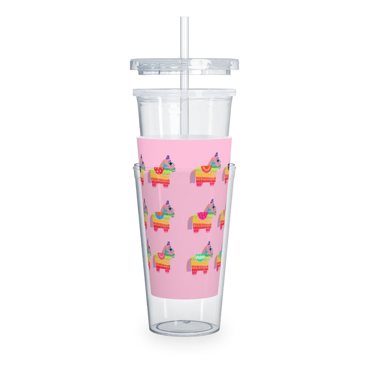Pinata Party Plastic Tumbler with Straw