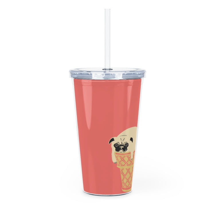 Pancakes and Ice Cream Plastic Tumbler with Straw