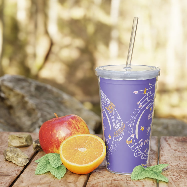Own Your Magic Plastic Tumbler with Straw