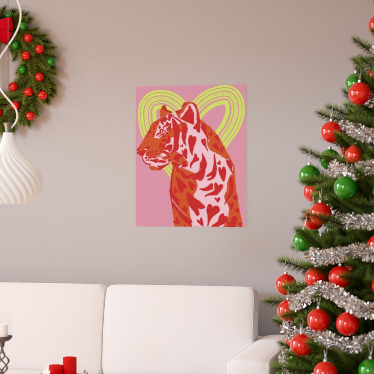 Lovey Tiger vertical poster