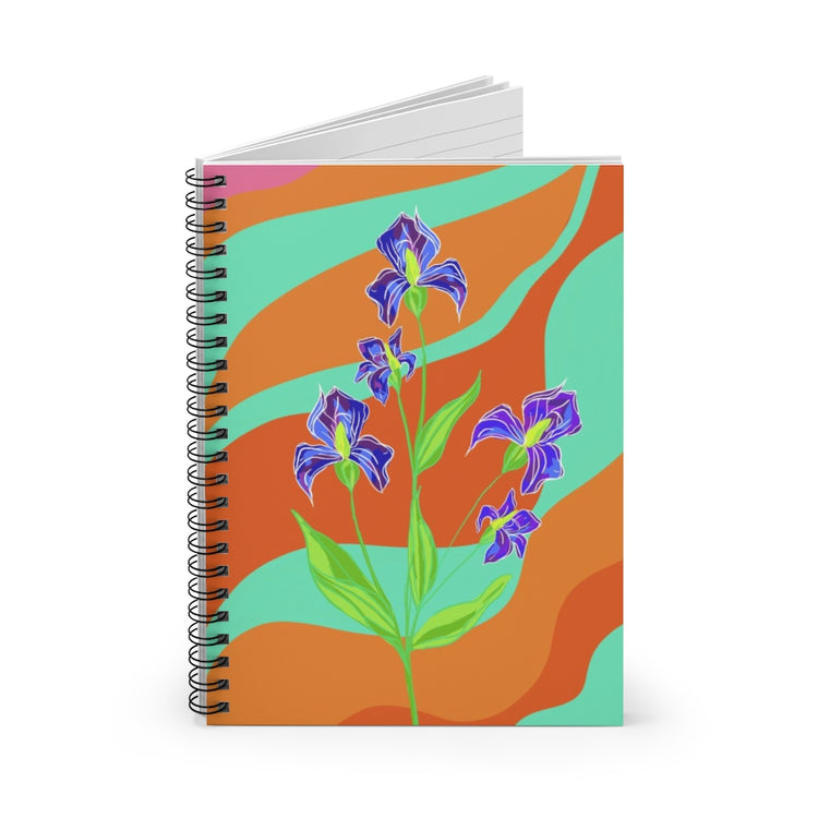 Groovy Iris Spiral Notebook