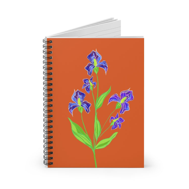 Orange Iris Spiral Notebook