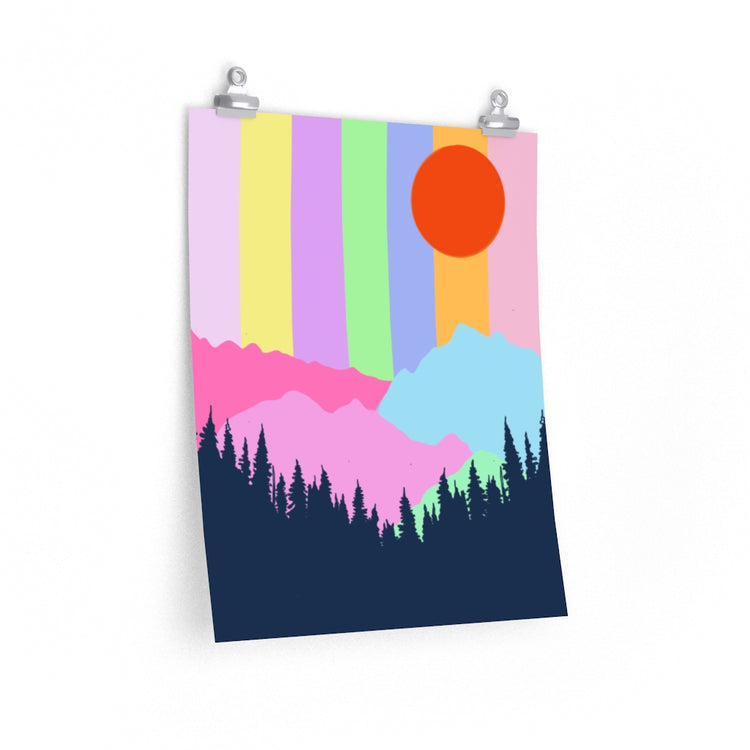 BC Mountains vertical poster